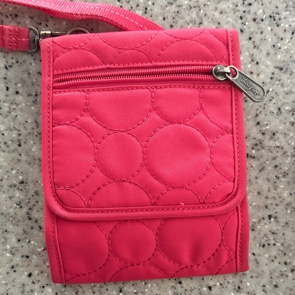 Thirty-One Pink Quilted Crossbody Bag